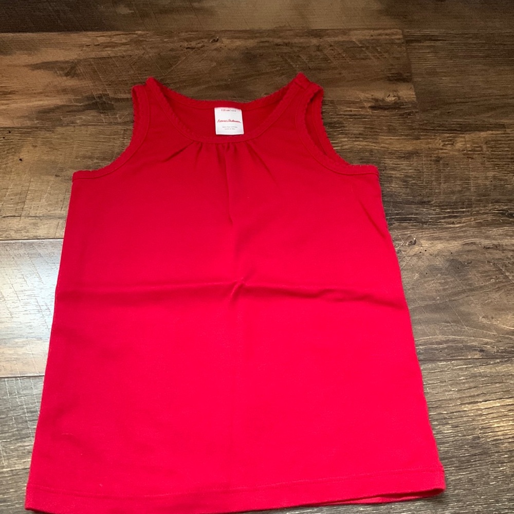 Hanna Andersson NWOT Girls Size 5 (110cm) Red Tank Top